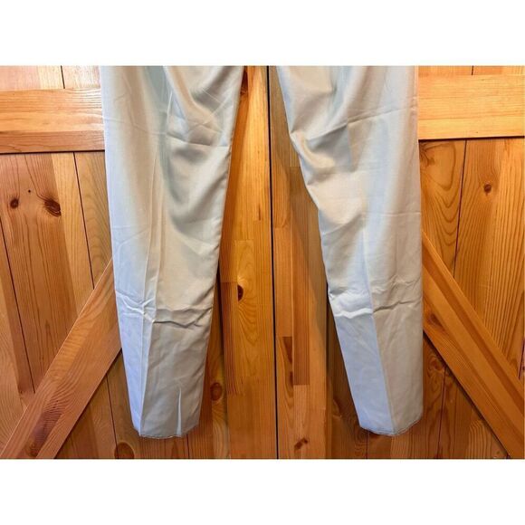 Russell Athletic Mens Dress Pants Size 34 beige Straight Leg Flat Front Unhemmed - Picture 5 of 8